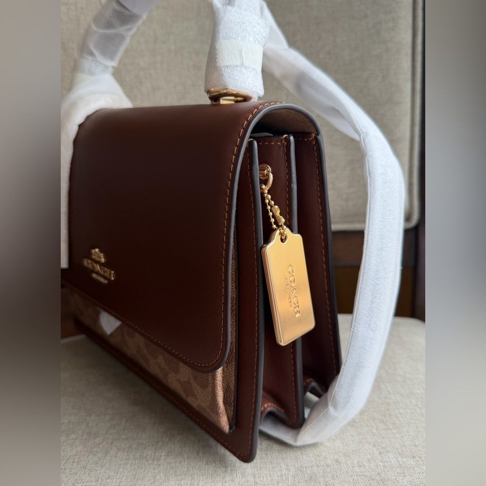 NWT！COACH Klare Top Handle Bag In Signature Canvas（COACH CY687）fast - Picture 3 of 10